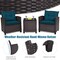 Costway 3PCS Patio Rattan Furniture Set Cushioned Conversation Set Sofa